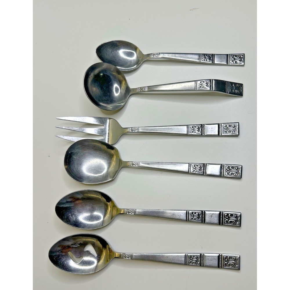 Vtg Towle Supreme Cutlery Stainless Flatware Japan pattern  MCM 6 PC